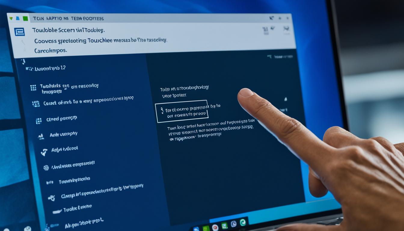 how to resolve touch screen not working on windows 10